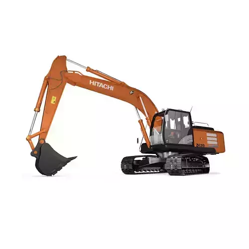 Rigged Hitachi Construction Machinery ZH210 Hybrid Excavator  3D model