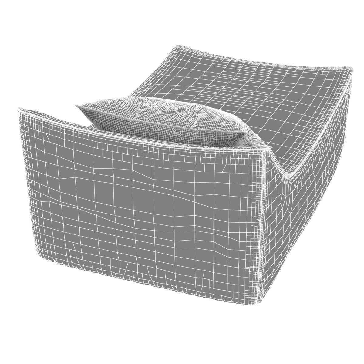 Restoration Hardware CHAISE 3D model CGTrader