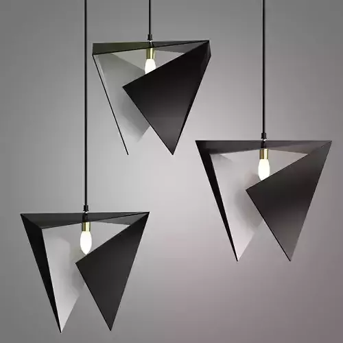 Origami inspired light fixture 3D model