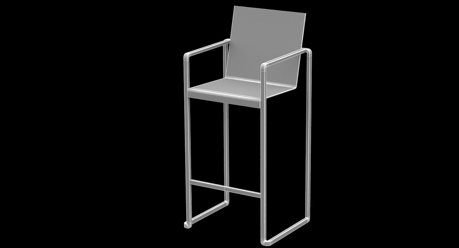 Royal Botania Alura 43 Bar Stool 3D model_6