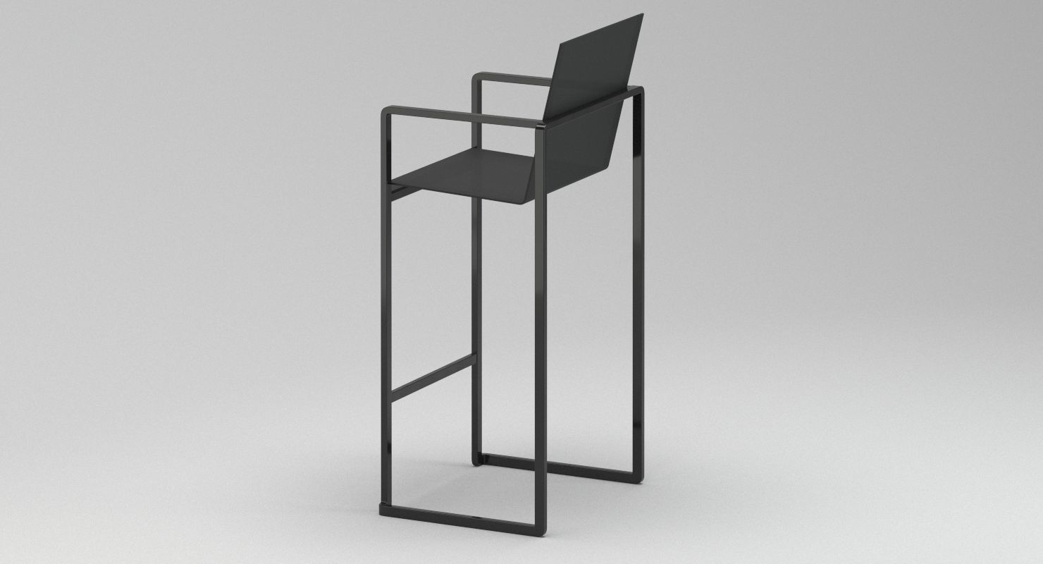 Royal Botania Alura 43 Bar Stool 3D model_2