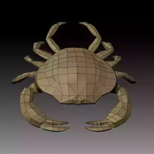 3D CRAB -LOWPOLY Low-poly 3D model