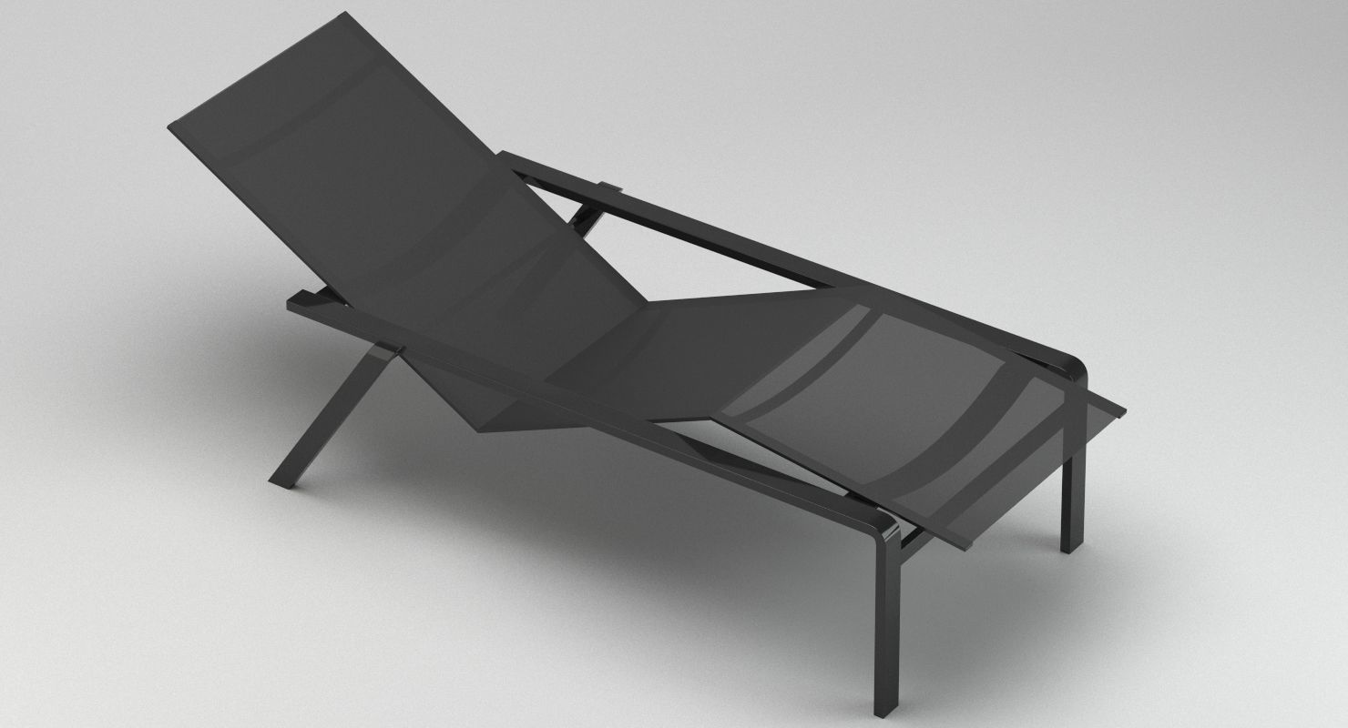 Royal Botania Alura 195 Lounger Chaise 3D model_2