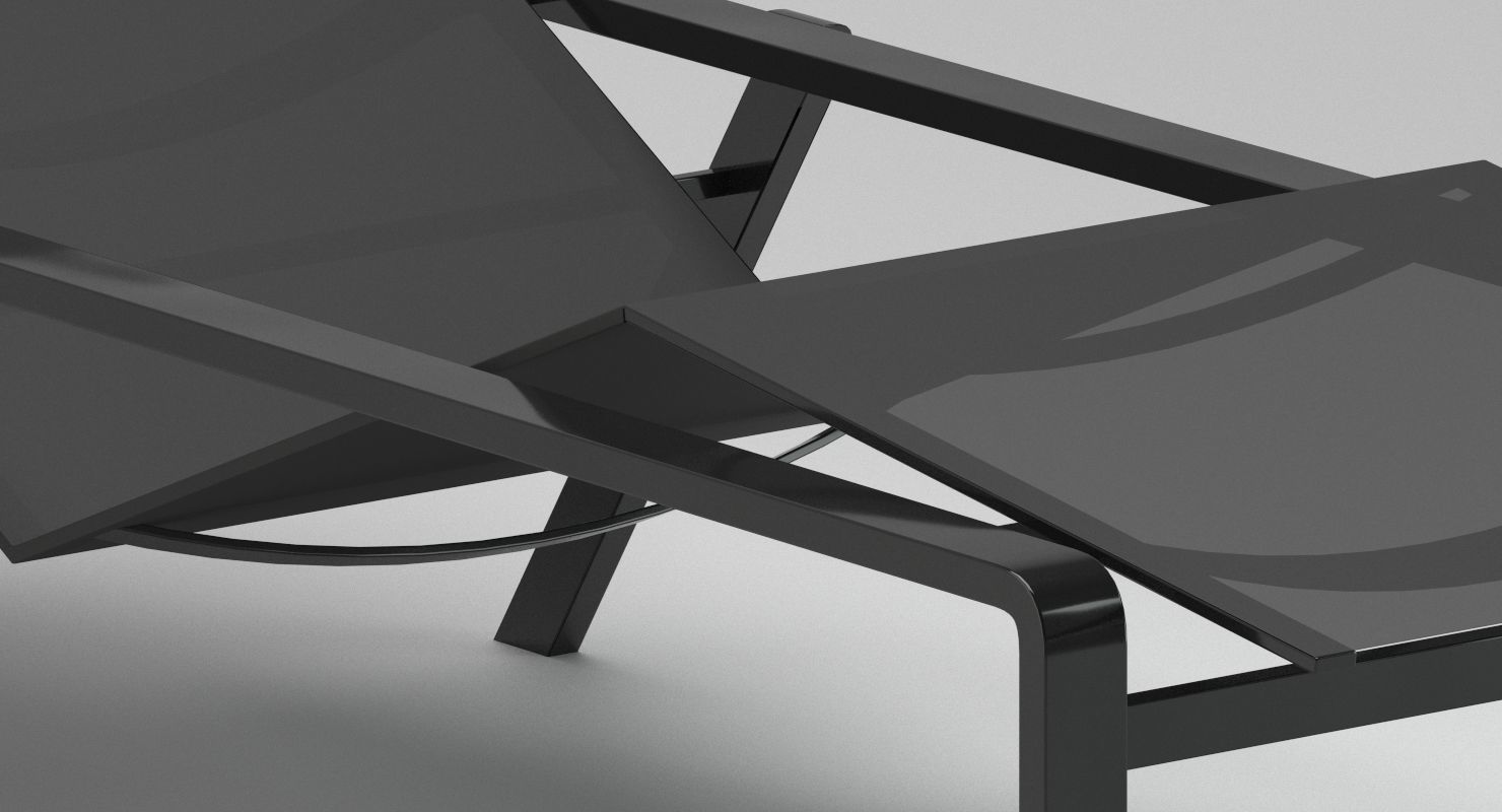 Royal Botania Alura 195 Lounger Chaise 3D model_1