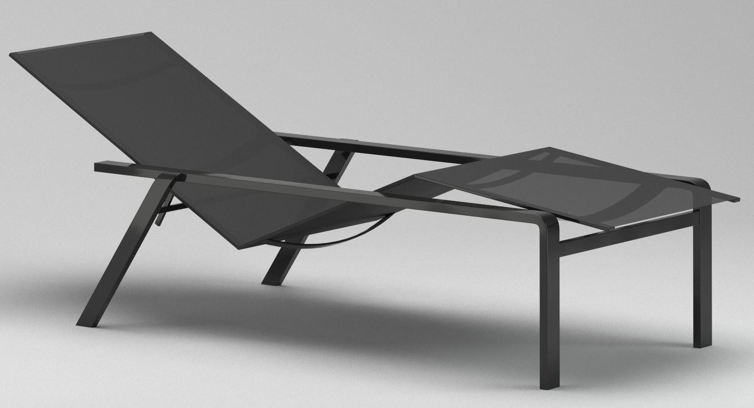 Royal Botania Alura 195 Lounger Chaise 3D model_3