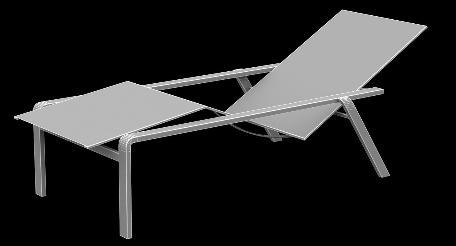 Royal Botania Alura 195 Lounger Chaise 3D model_5