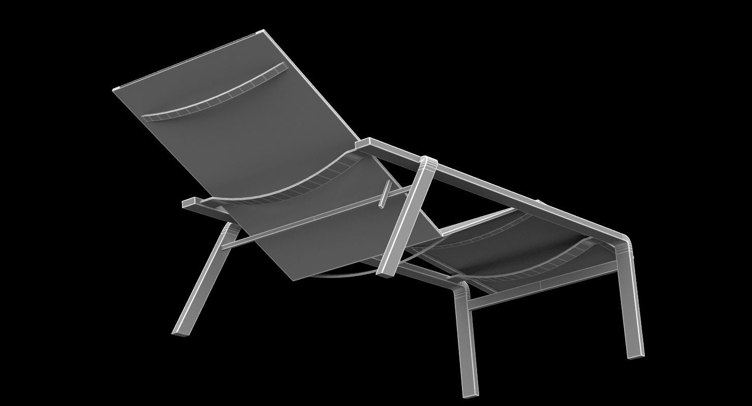 Royal Botania Alura 195 Lounger Chaise 3D model_6