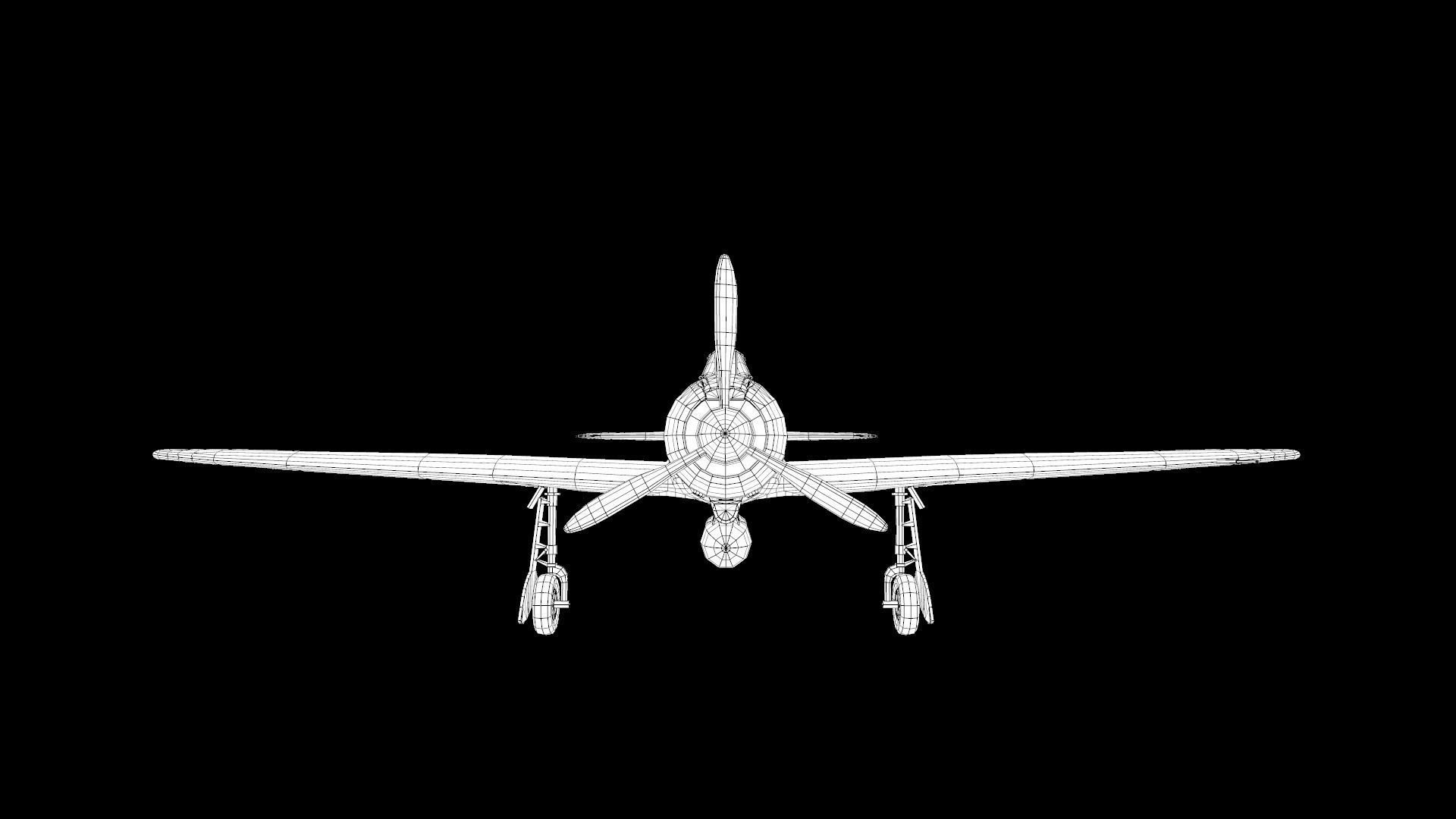 Mitsubishi A6M Zero Aircraft airplane fighter Low-poly 3D model_6