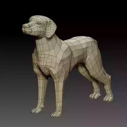 3D DOG- LOWPOLY dog
