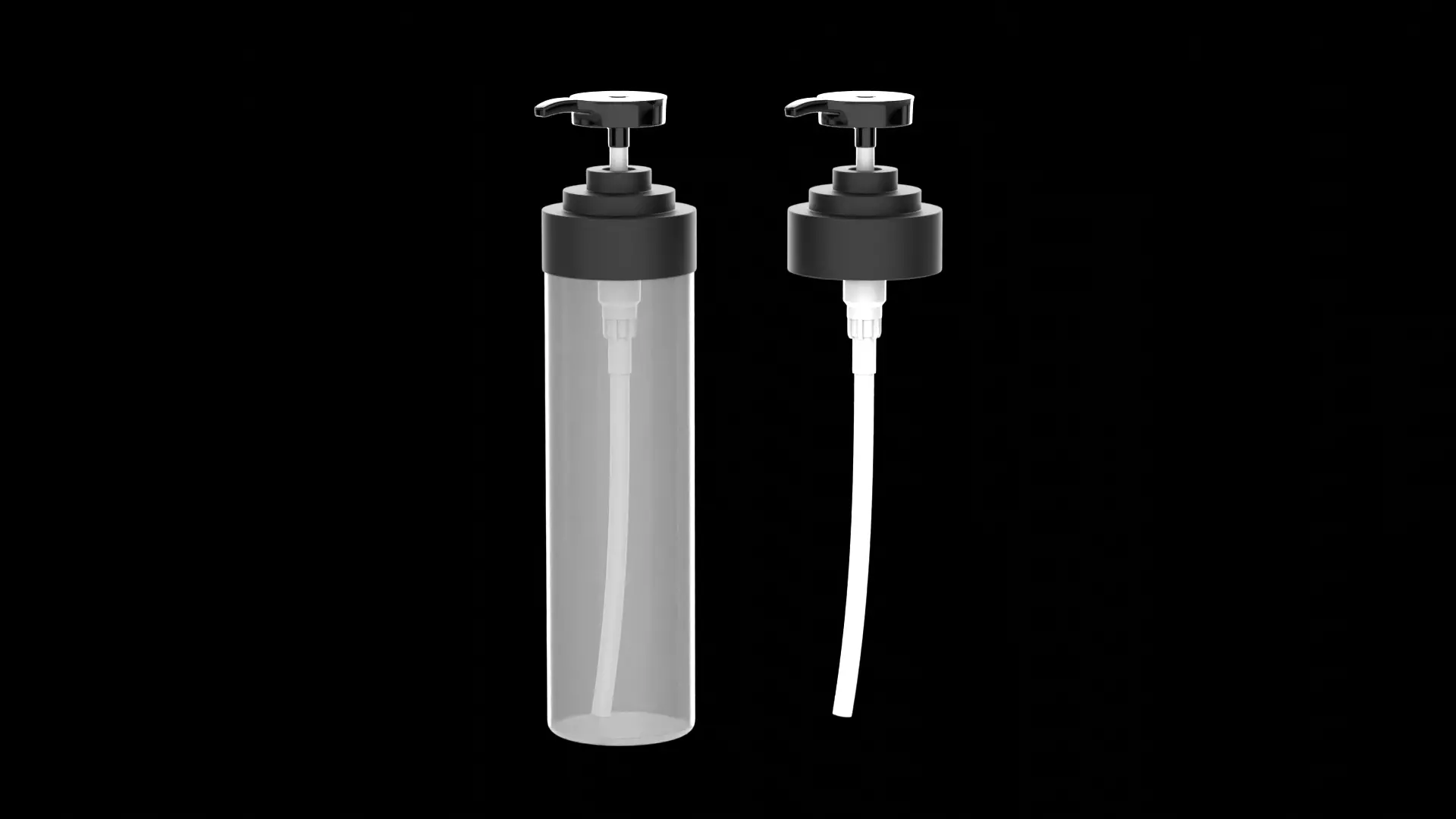Tall Soap Plastic Pump Bottle 3D model