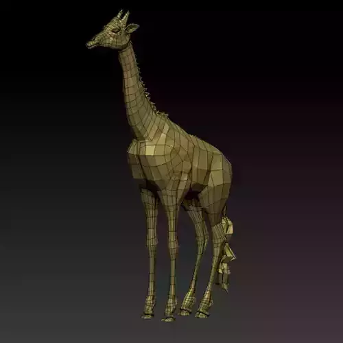 3D GIRAFFE LOWPOLY