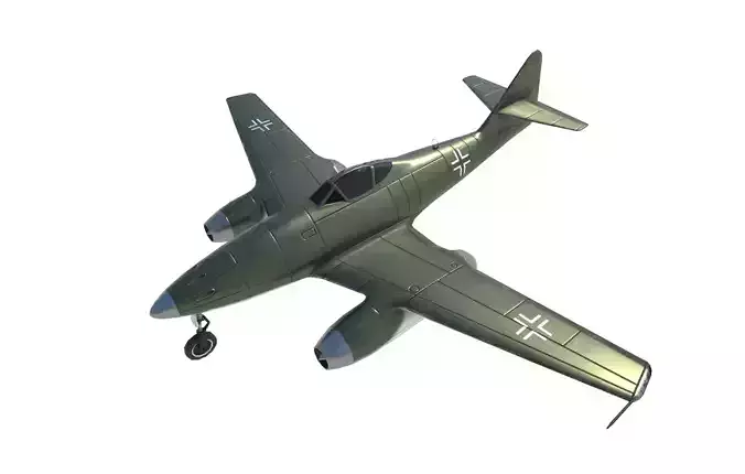 Messerschmidt me262 aircraft airplane fighter Low-poly 3D model