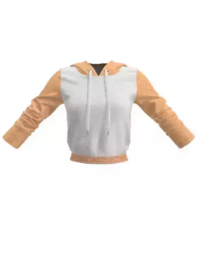 Girl hoodie Low-poly 3D model