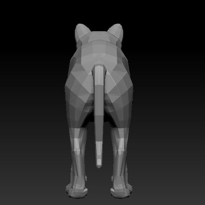 3D CAT LOWPOLY Low-poly 3D model_1