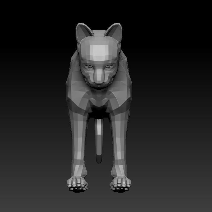 3D CAT LOWPOLY Low-poly 3D model_2