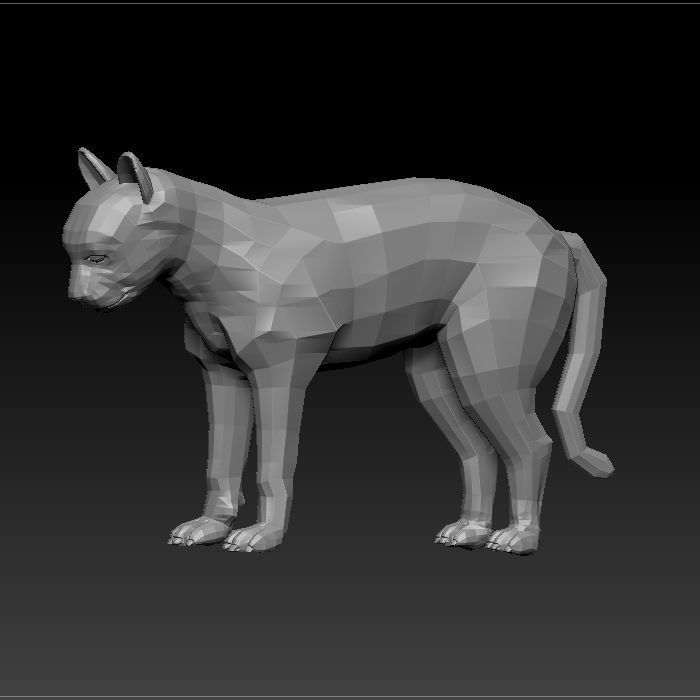3D CAT LOWPOLY Low-poly 3D model_5