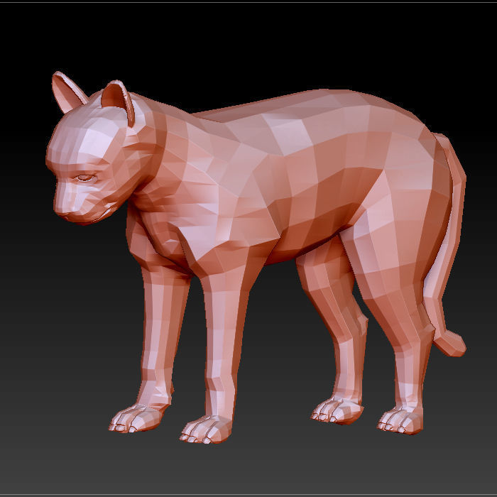 3D CAT LOWPOLY Low-poly 3D model_4