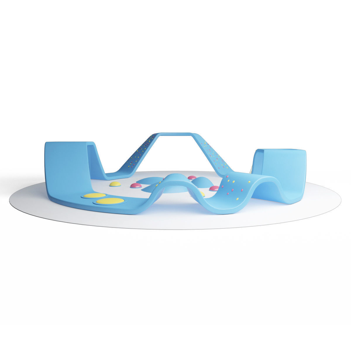 Kids child circular playground 3D model_2