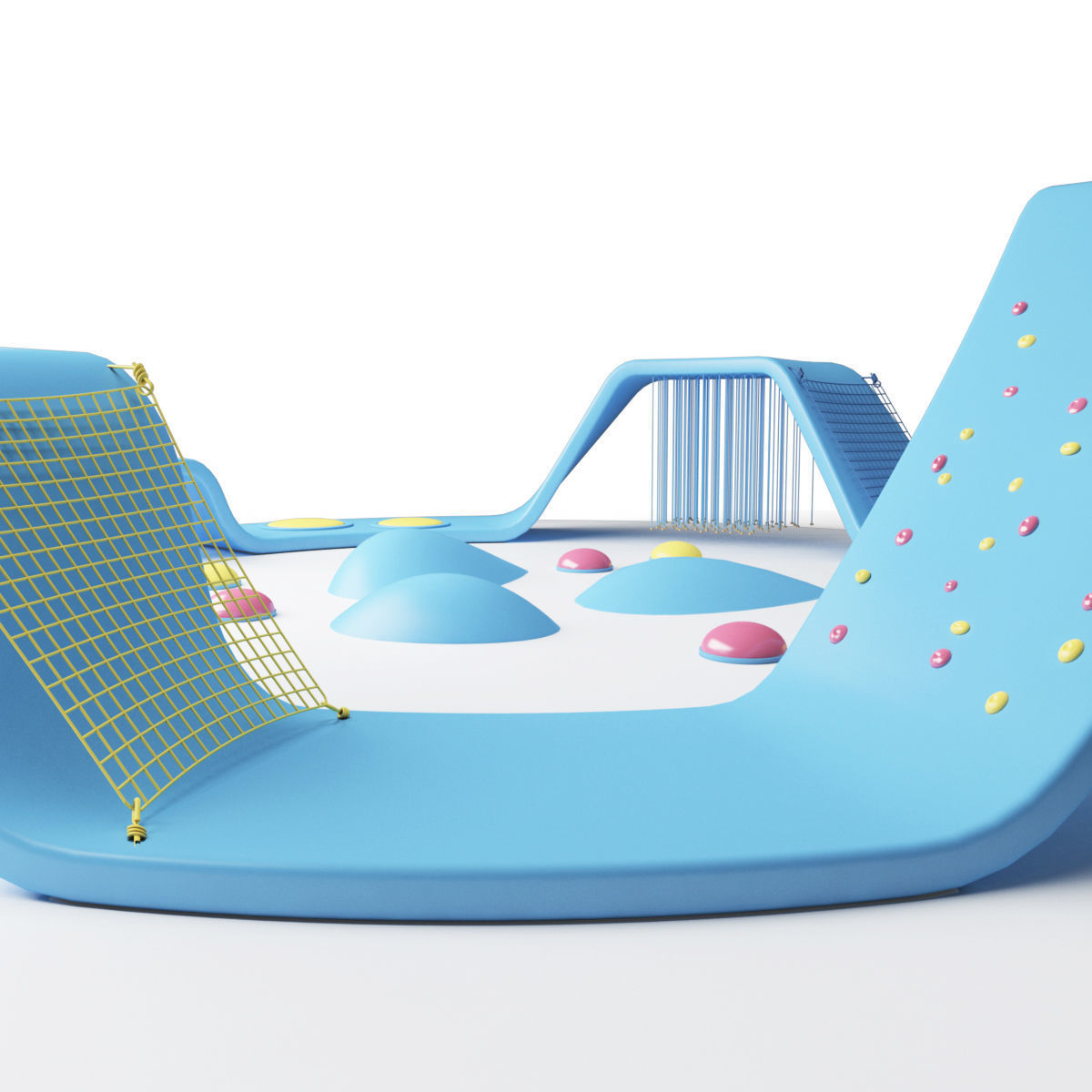 Kids child circular playground 3D model_4