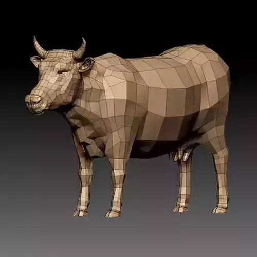 3D COW - LOWPOLY bull