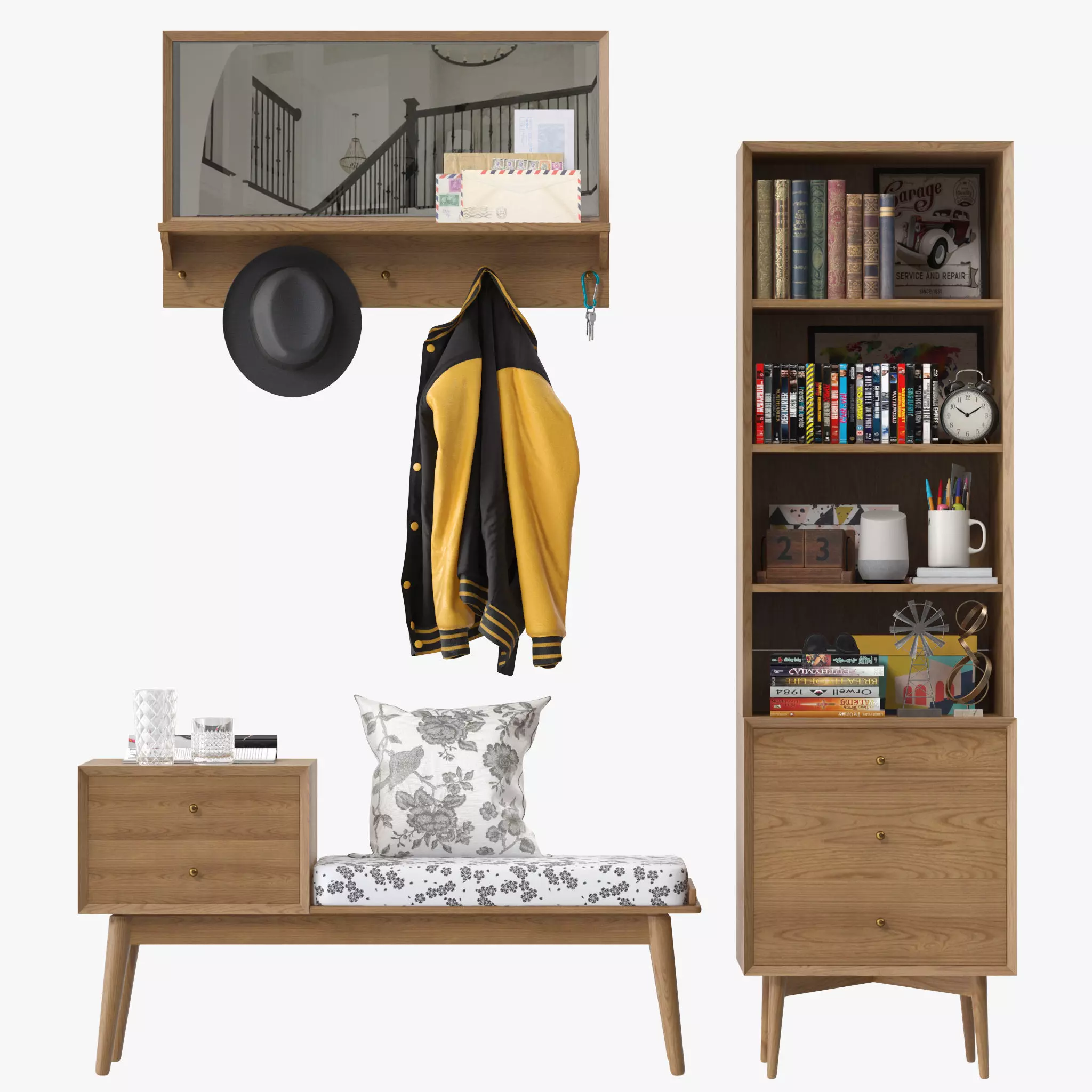 Mid Century Entryway 3D model