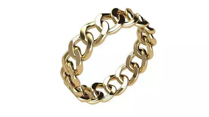 Cuban Link Chain Ring