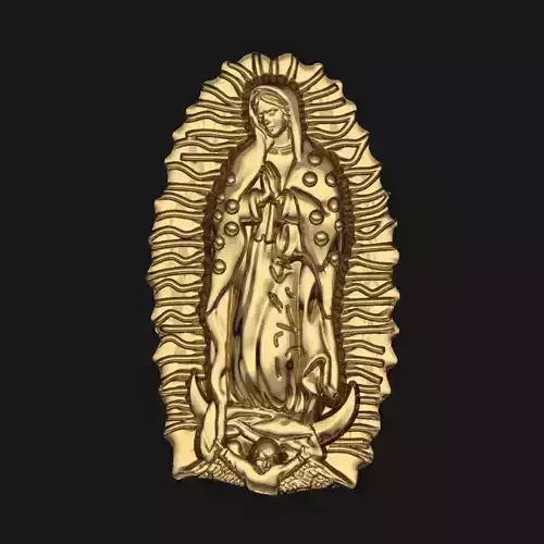 Our Lady of Guadalupe Medallion Set 3D print model VIRGIN MARY