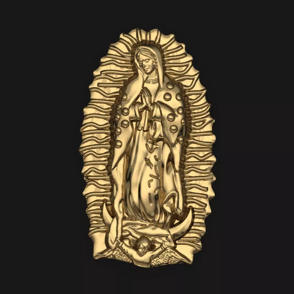 Our Lady of Guadalupe Medallion Set 3D print model VIRGIN MARY 3D print model_0