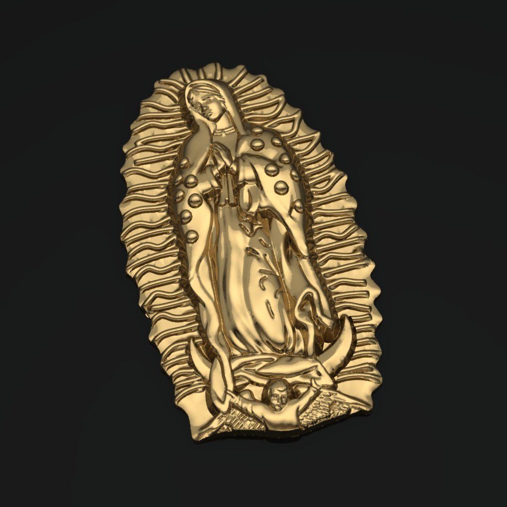 Our Lady of Guadalupe Medallion Set 3D print model VIRGIN MARY 3D print model_1