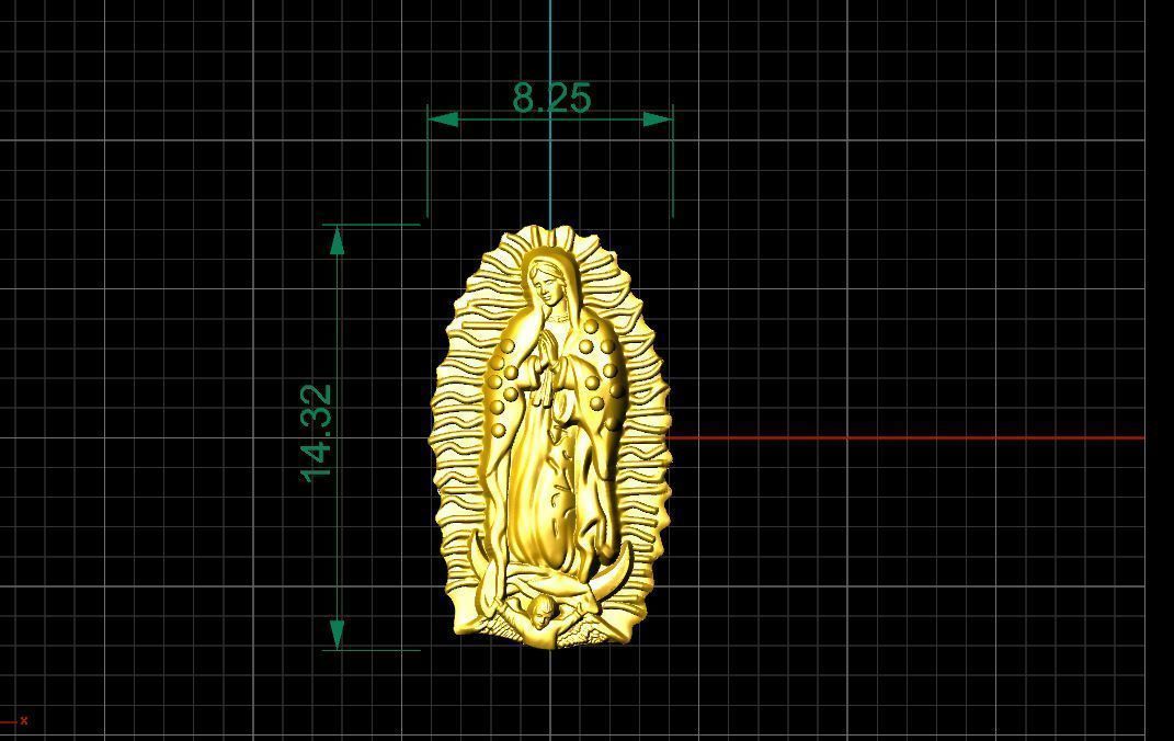 Our Lady of Guadalupe Medallion Set 3D print model VIRGIN MARY 3D print model_2