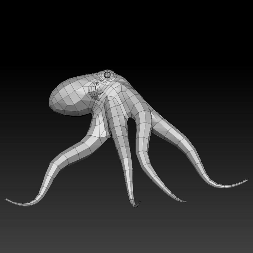 3D OCTOPUS LOWPOLY Low-poly 3D model_3