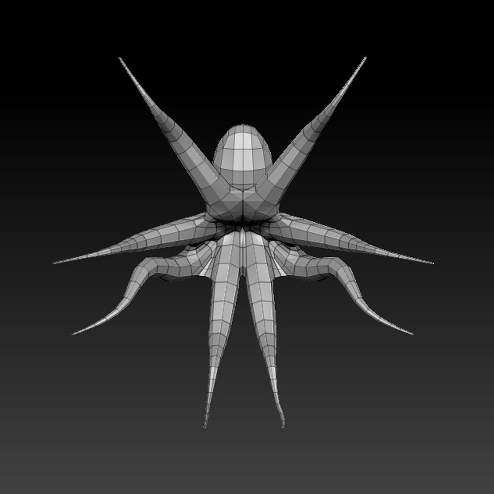 3D OCTOPUS LOWPOLY Low-poly 3D model_8