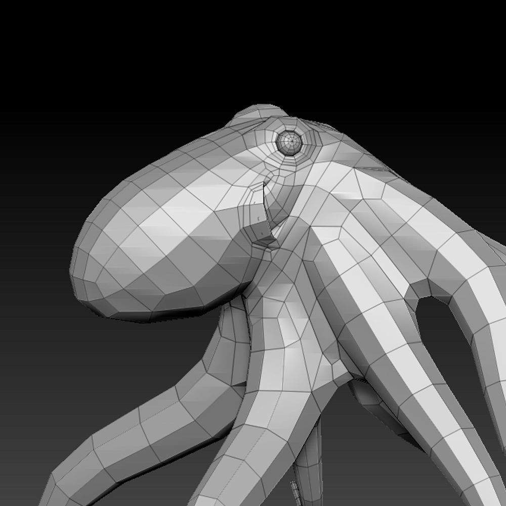3D OCTOPUS LOWPOLY Low-poly 3D model_2
