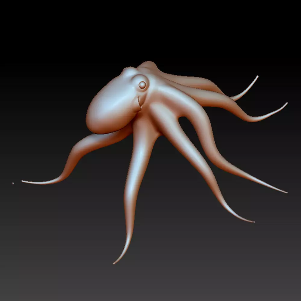 3D OCTOPUS LOWPOLY Low-poly 3D model_0