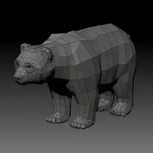 3D PANDA LOWPOLY bear