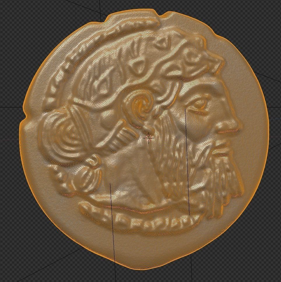 GREEK SILVER DRACHM OF NAXOS 3D print model_5