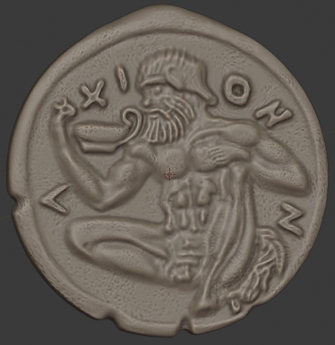 GREEK SILVER DRACHM OF NAXOS 3D print model_8