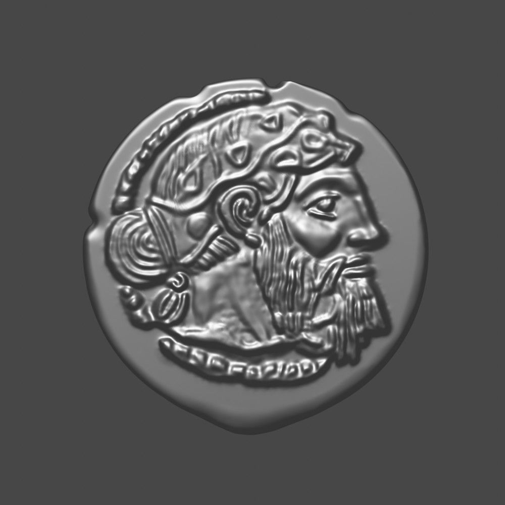 GREEK SILVER DRACHM OF NAXOS 3D print model_10