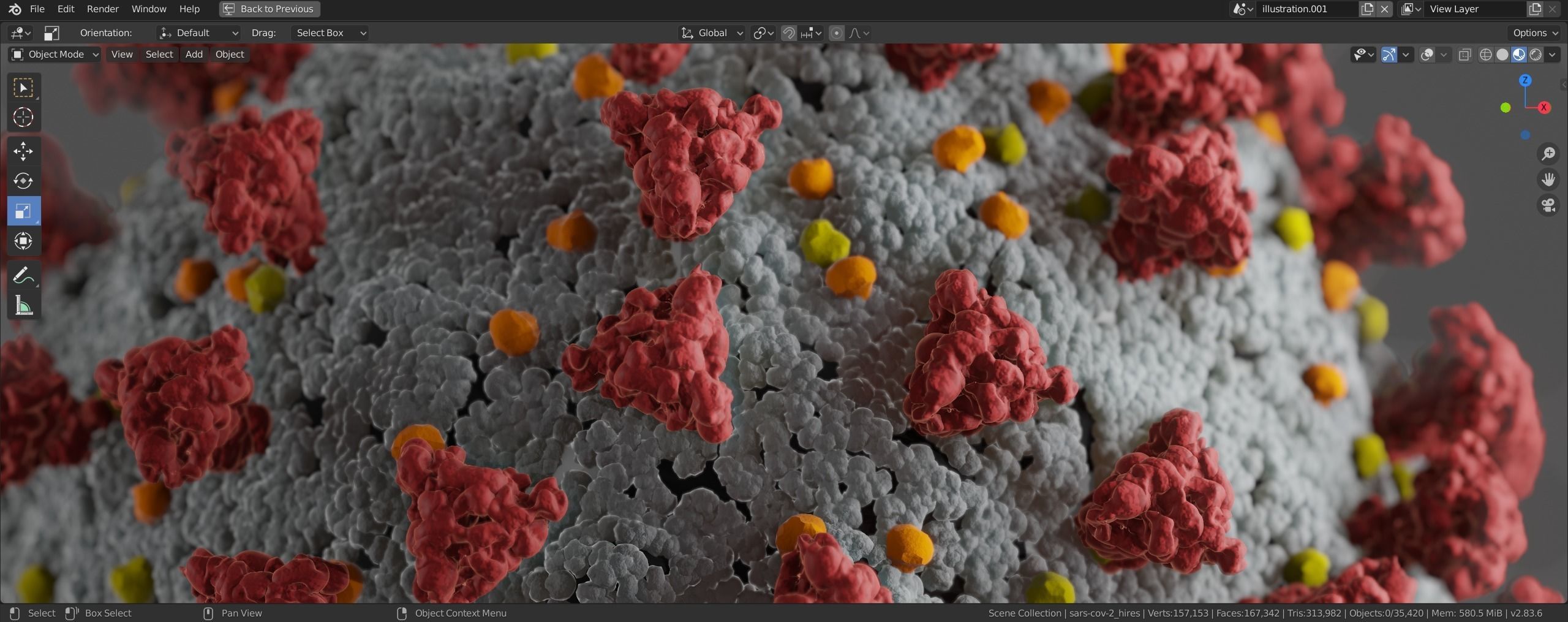 Corona Virus 3D model_11