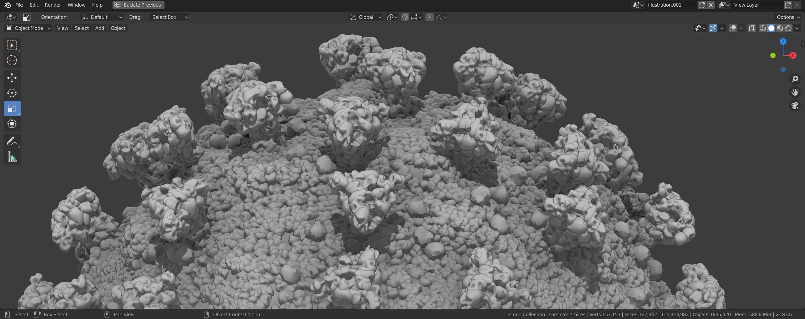 Corona Virus 3D model_2