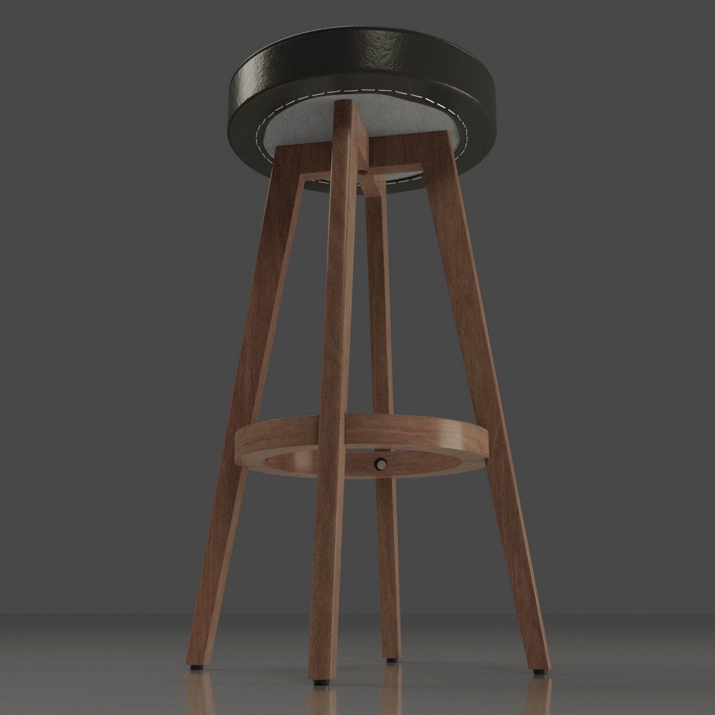 Bar stool Free 3D model_2