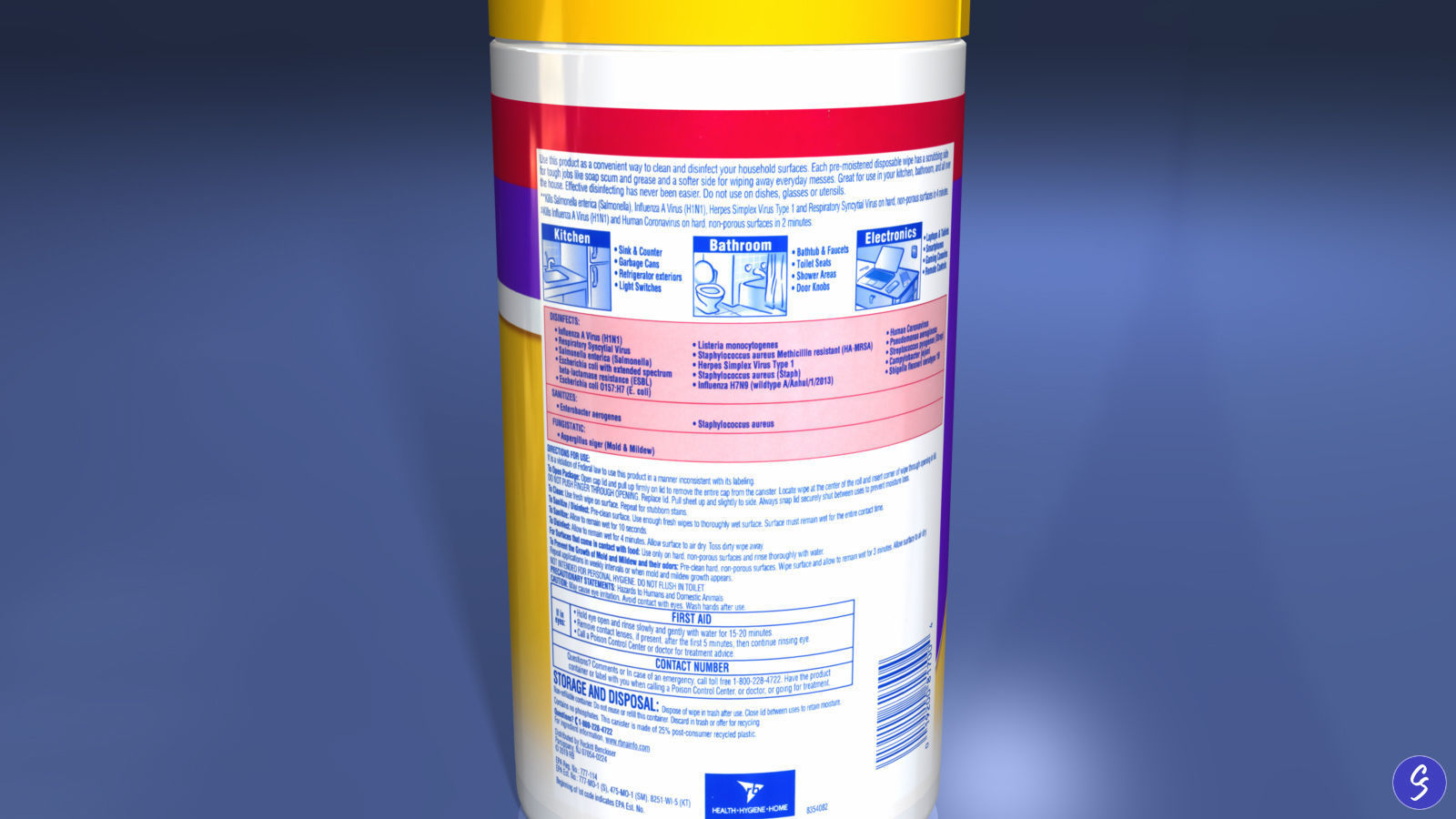 Lysol Disinfecting Wet Wipes 3D model_5