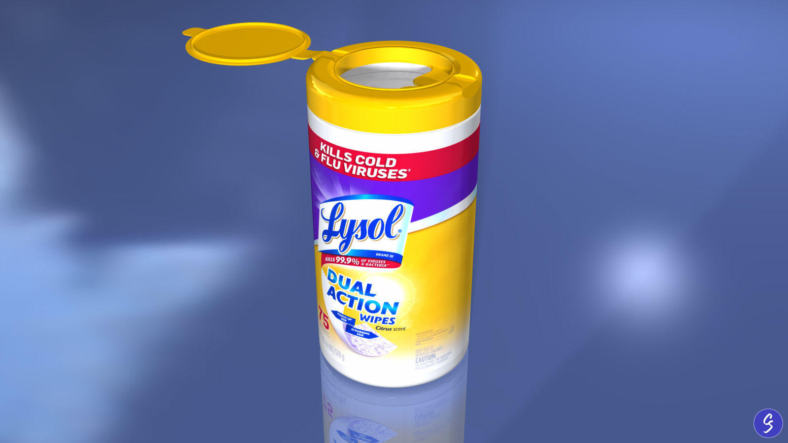 Lysol Disinfecting Wet Wipes 3D model_1