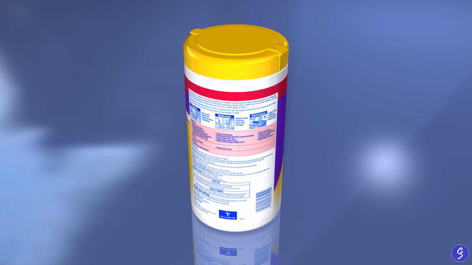 Lysol Disinfecting Wet Wipes 3D model_3