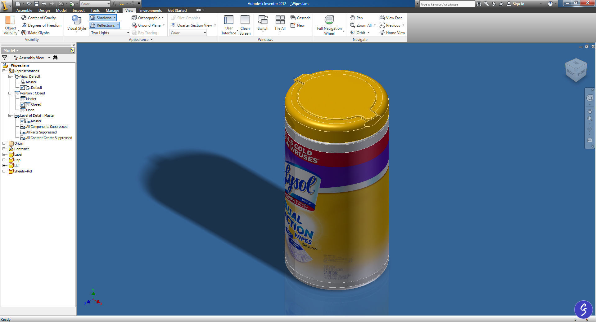 Lysol Disinfecting Wet Wipes 3D model_29