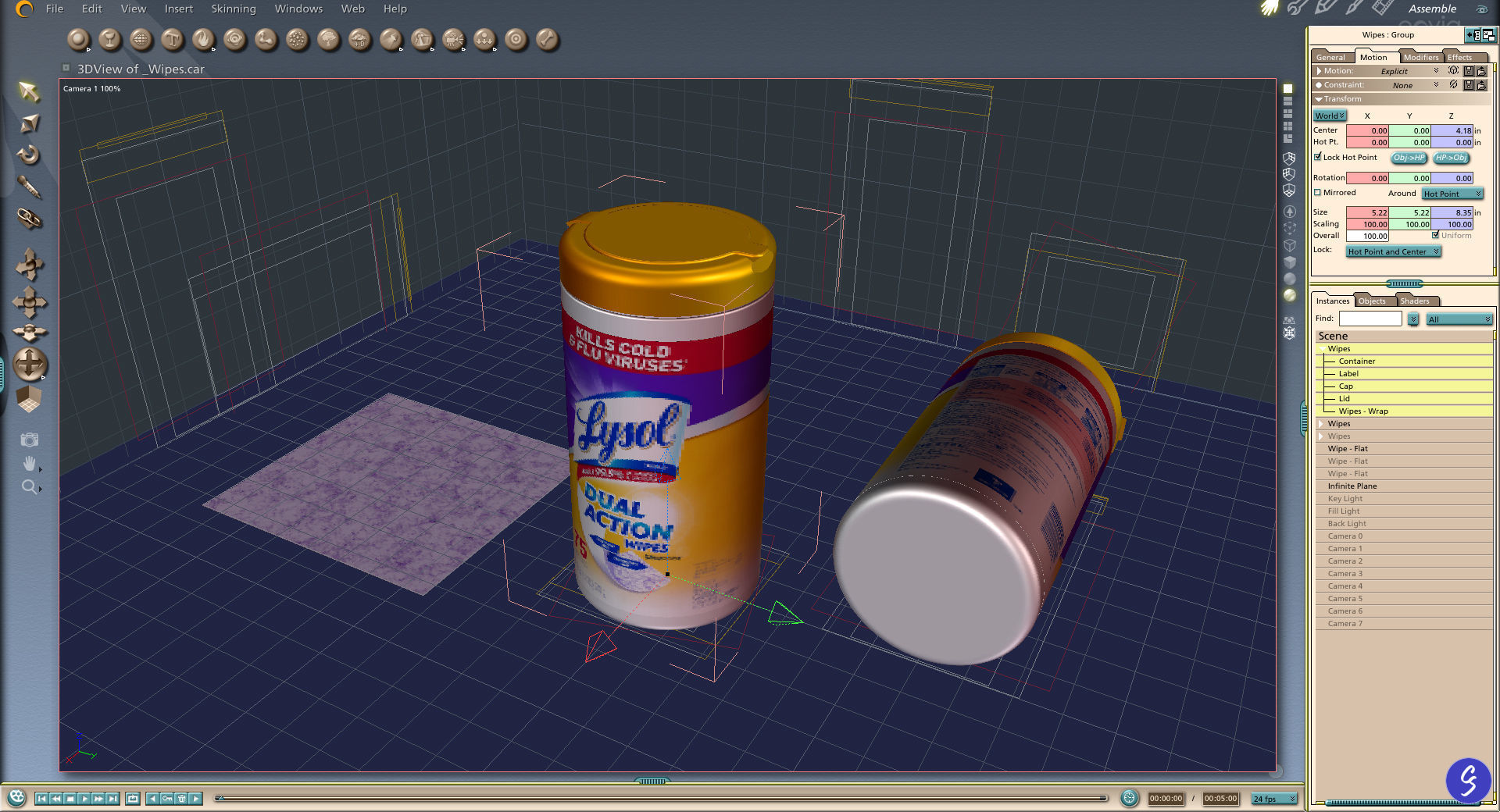 Lysol Disinfecting Wet Wipes 3D model_28