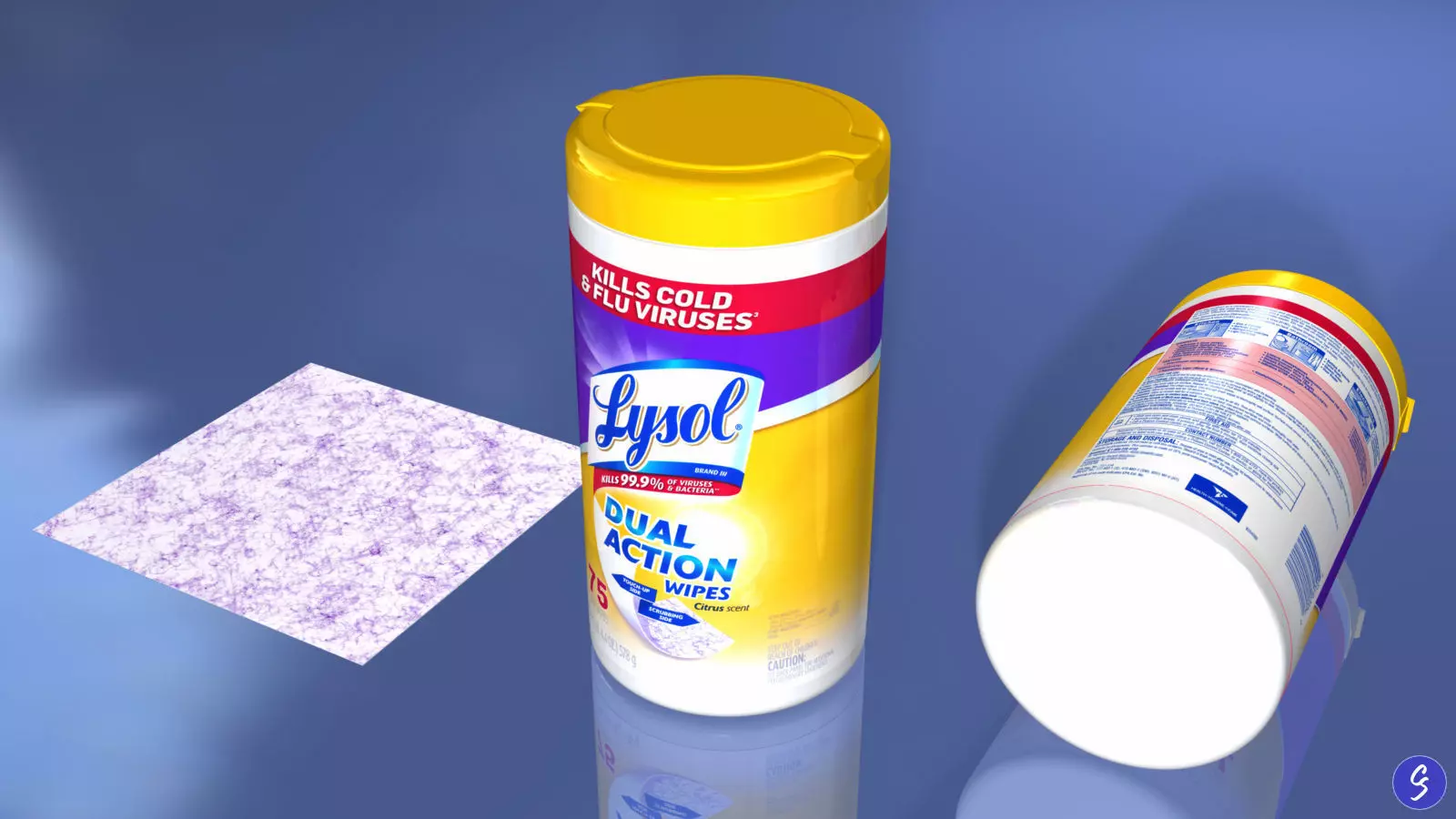Lysol Disinfecting Wet Wipes 3D model_0