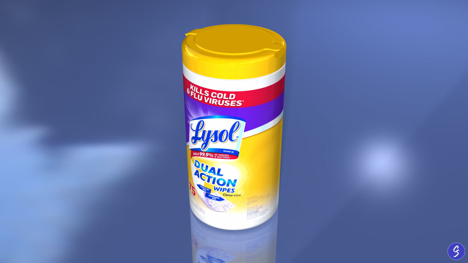 Lysol Disinfecting Wet Wipes 3D model_2