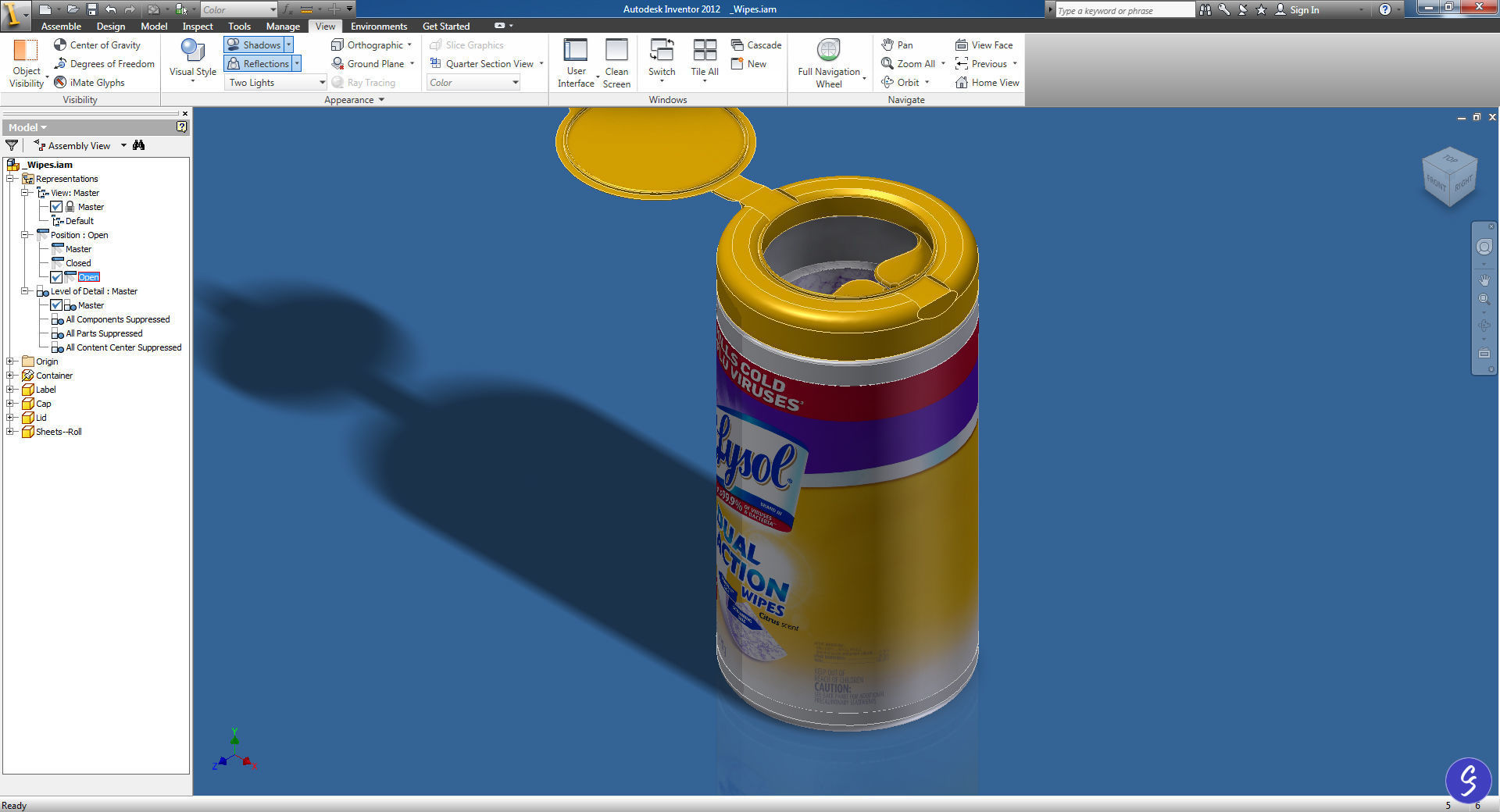Lysol Disinfecting Wet Wipes 3D model_30