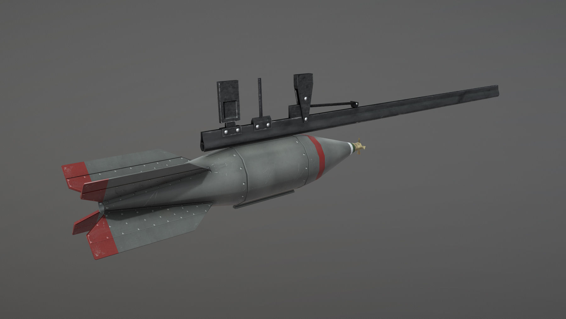 JP Rocket Type3 Mk28 Low-poly 3D model_1